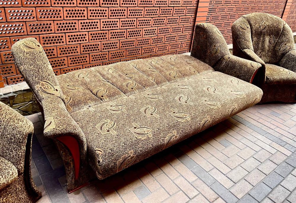 Комплект м'яких меблів "Лорд": диван-ліжко + 2 крісла Західна Україна