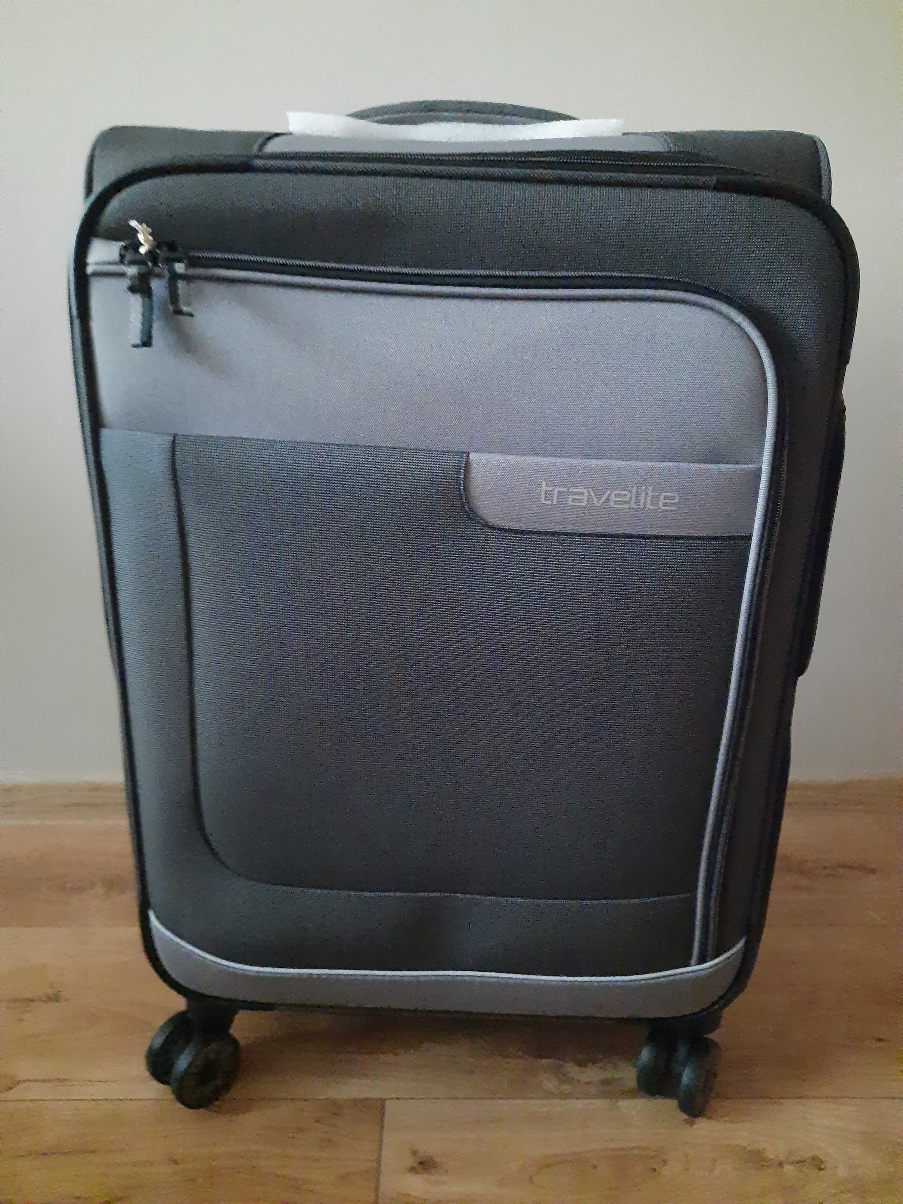 Zestaw walizek Travelite VIA szary L/M/S + torba
