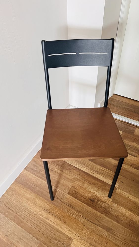 Krzesło Ikea SANDSBERG z poduszką Metal + drewno