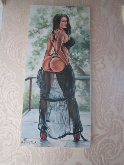 "Утро"-картина в стиле "ню".Холст,масло.