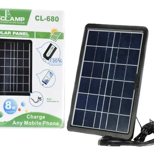 Солнечная панель CCLamp CL-680 Solar 8Вт панель 27*19*2.5см с USB