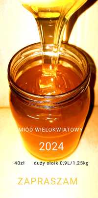 Miód wielokwiatowy 0,9l 1,3kg  2024