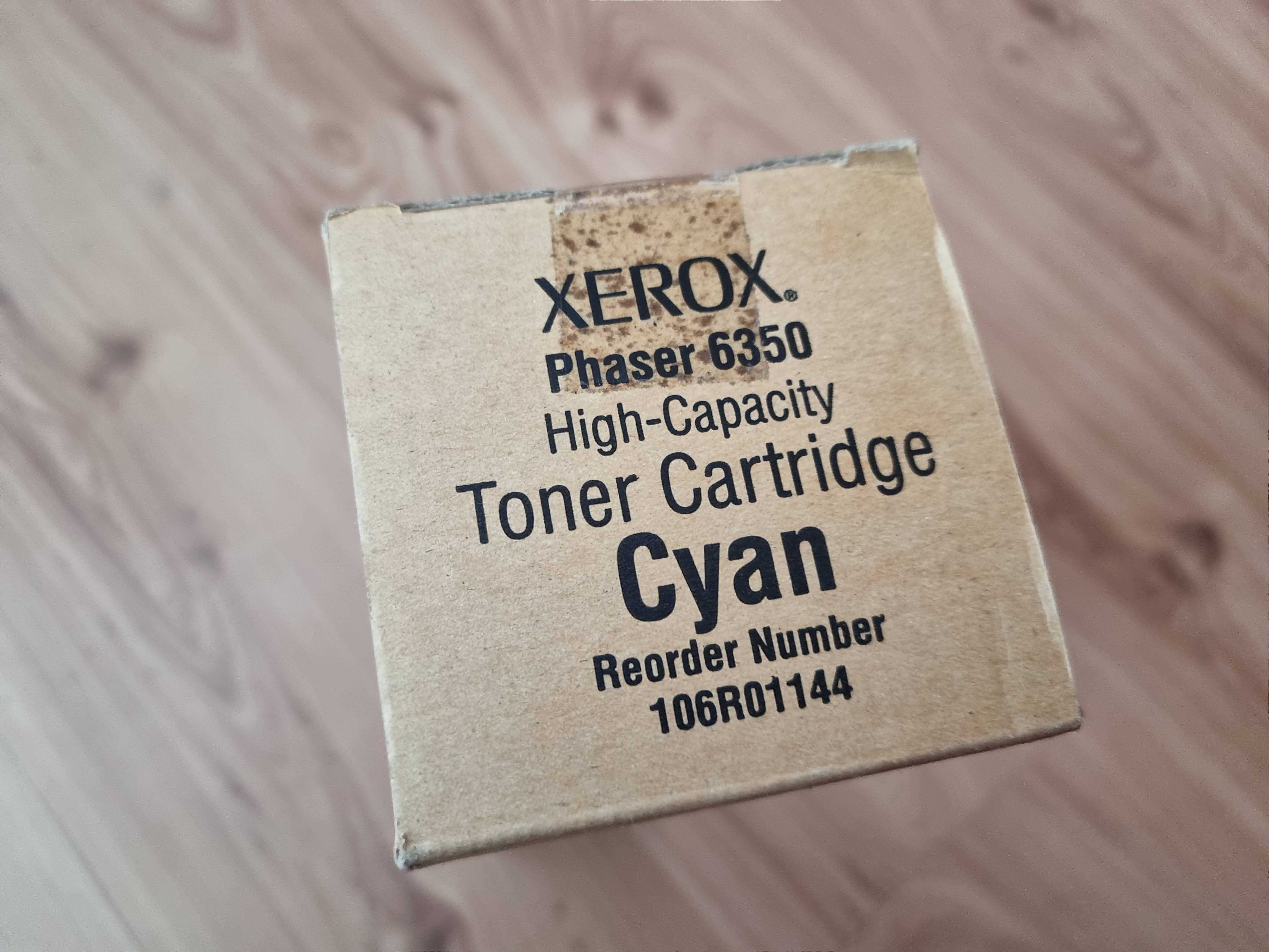 Xerox Toner 106R01144 Cyan Phaser 6350 Nowy, Oryginalny
