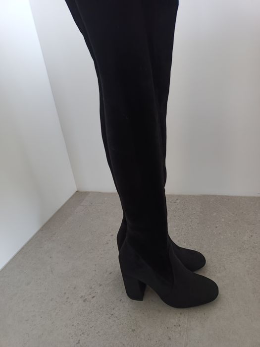 Czarne buty damskie kozaki 36