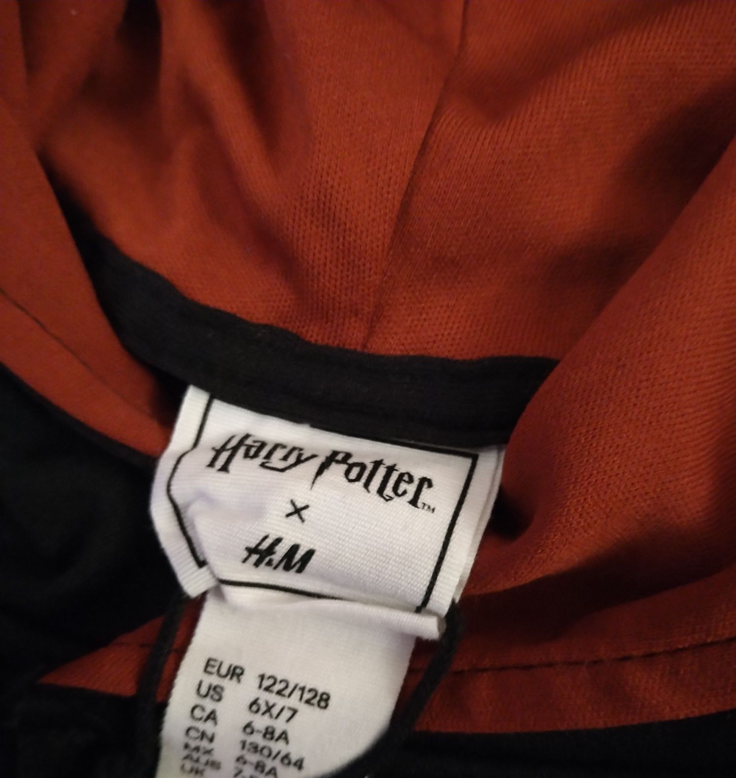 Strój peleryna Harry Potter okulary i tatuaż H&M 122/128