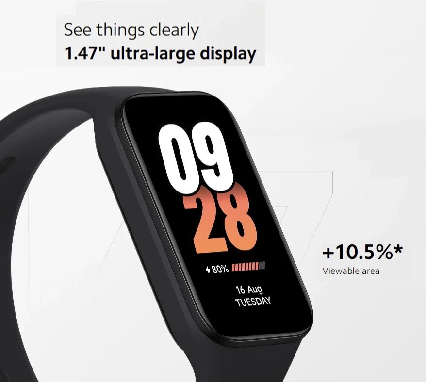Фітнес годинник Xiaomi Smart Band 8 Active 1.47" 14 днів 5АТМ global
