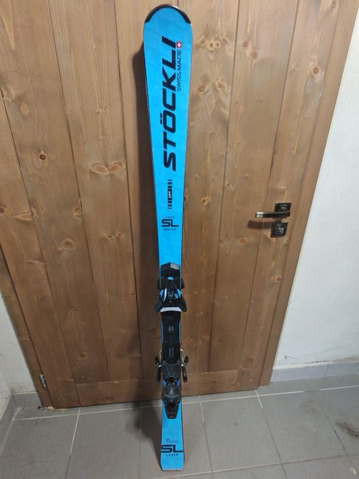 Narty Stöckli Laser SL 160 cm (sezon 2024) + wiązania Salomon SRT 12 –
