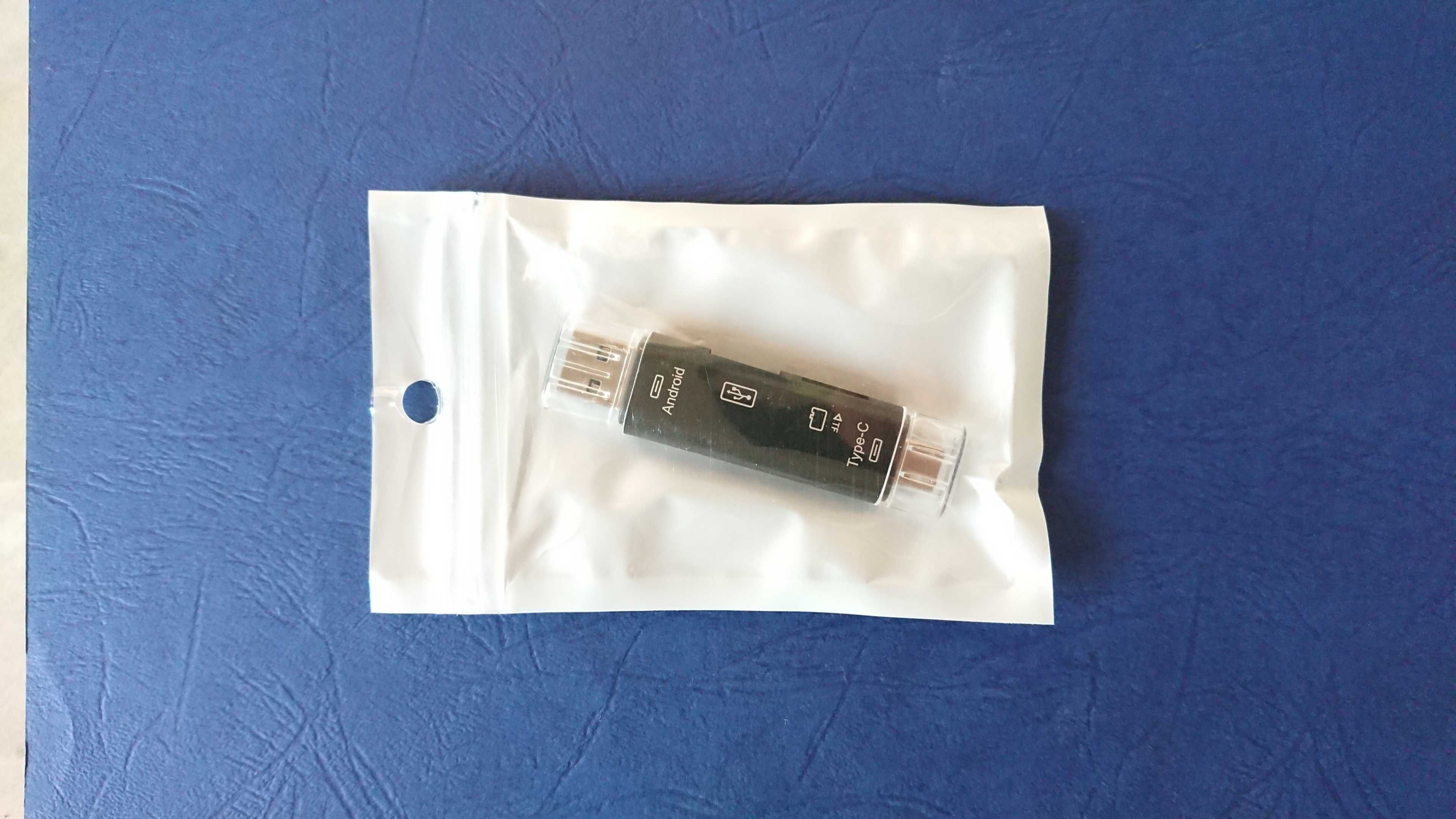 OTG Reader (5 в 1), смарт-картридер micro-USB, Type-C, SD-card адаптер