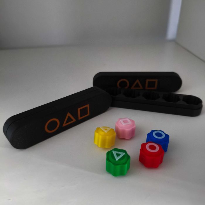 Jogo de dados Gonggi com chumbo da serie Squid Game.