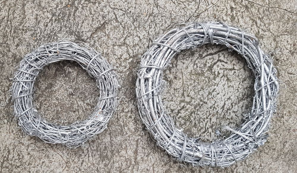 Wianki wiklinowe posrebrzane