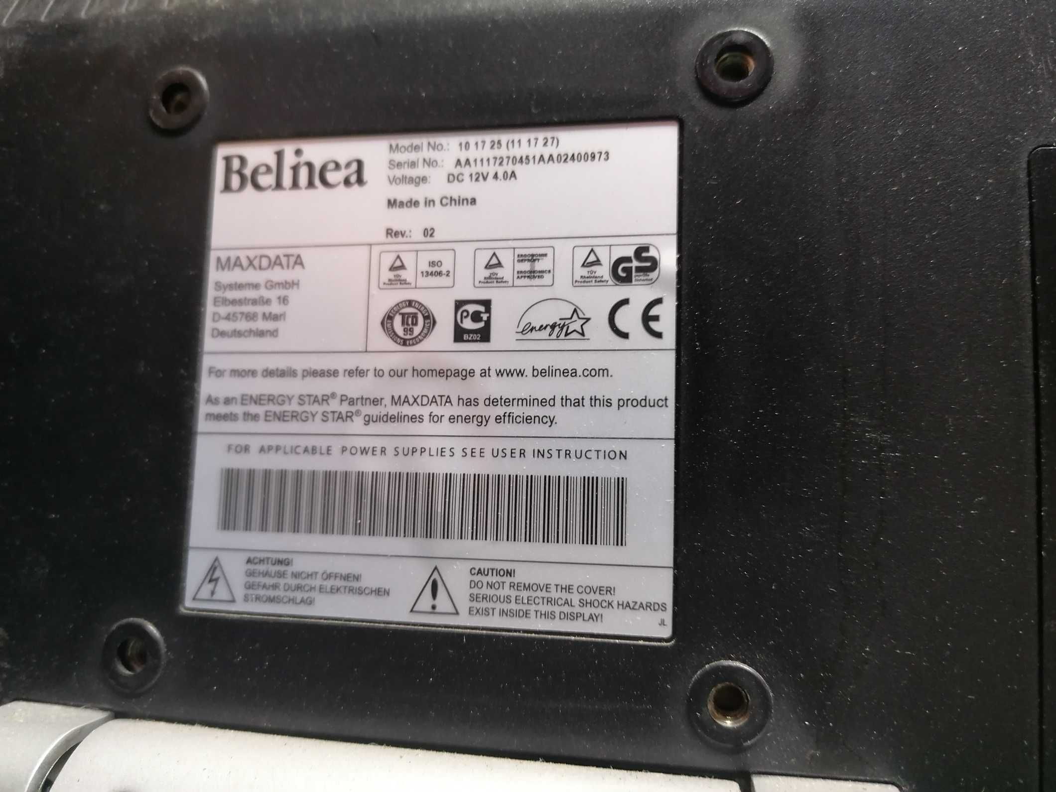 Monitor LCD 17 cali z głośnikami. Belinea - MAXDATA 101725 na części