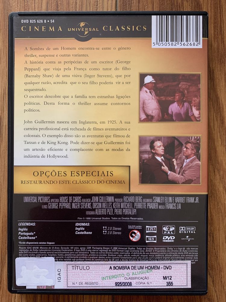 A Sombra de um Homem - Orson Welles - dvd