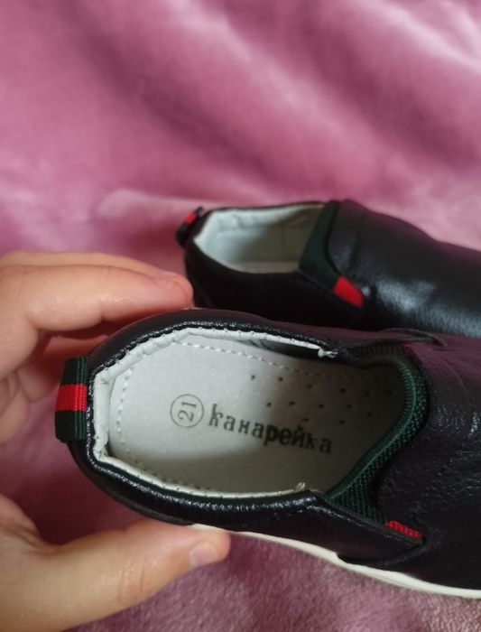 Слипоны кеды кожа кожаные канарейка черные 21р