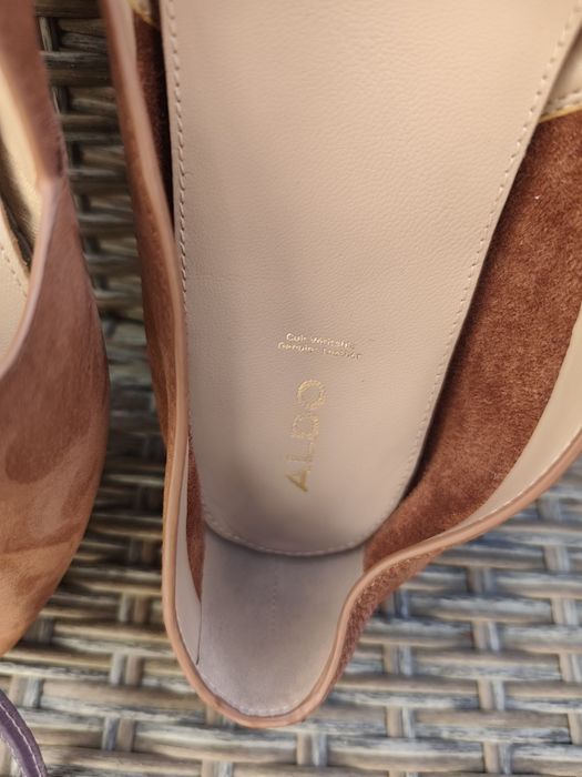 Aldo skórzane rude  balerinki 39