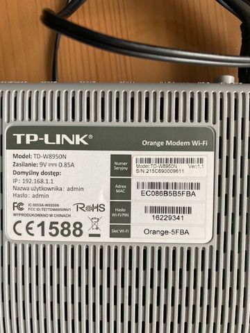 Modem wi-fi TP-Link Orange Funbox