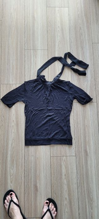 Reserved bluzka wiązana wstążka Zara Mohito