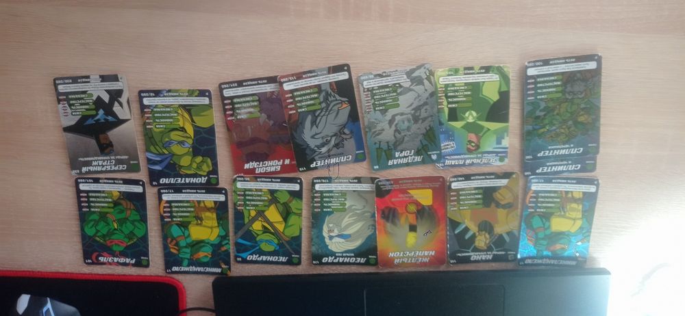 Карточки черепашки ніндзя боевая четверка