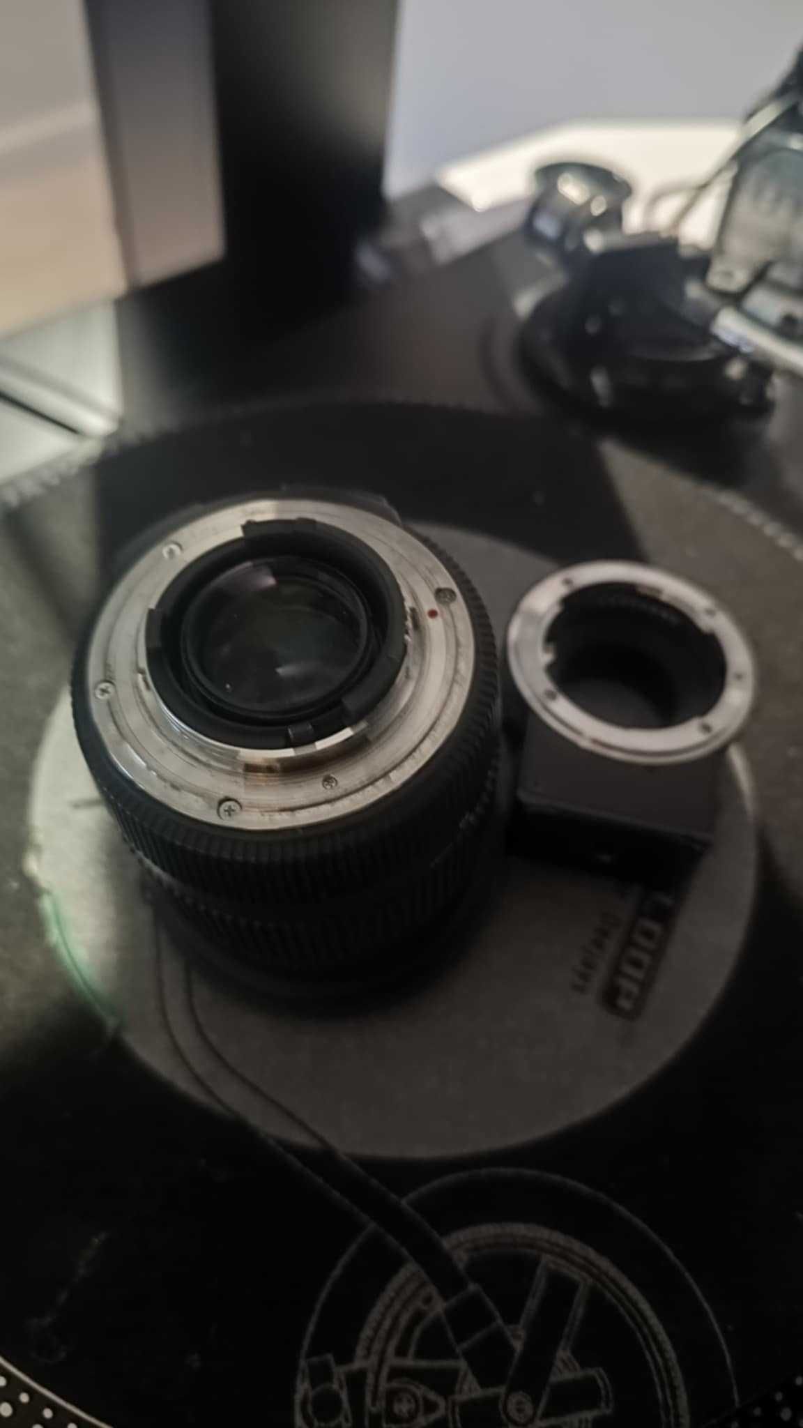 adapter + obiektyw