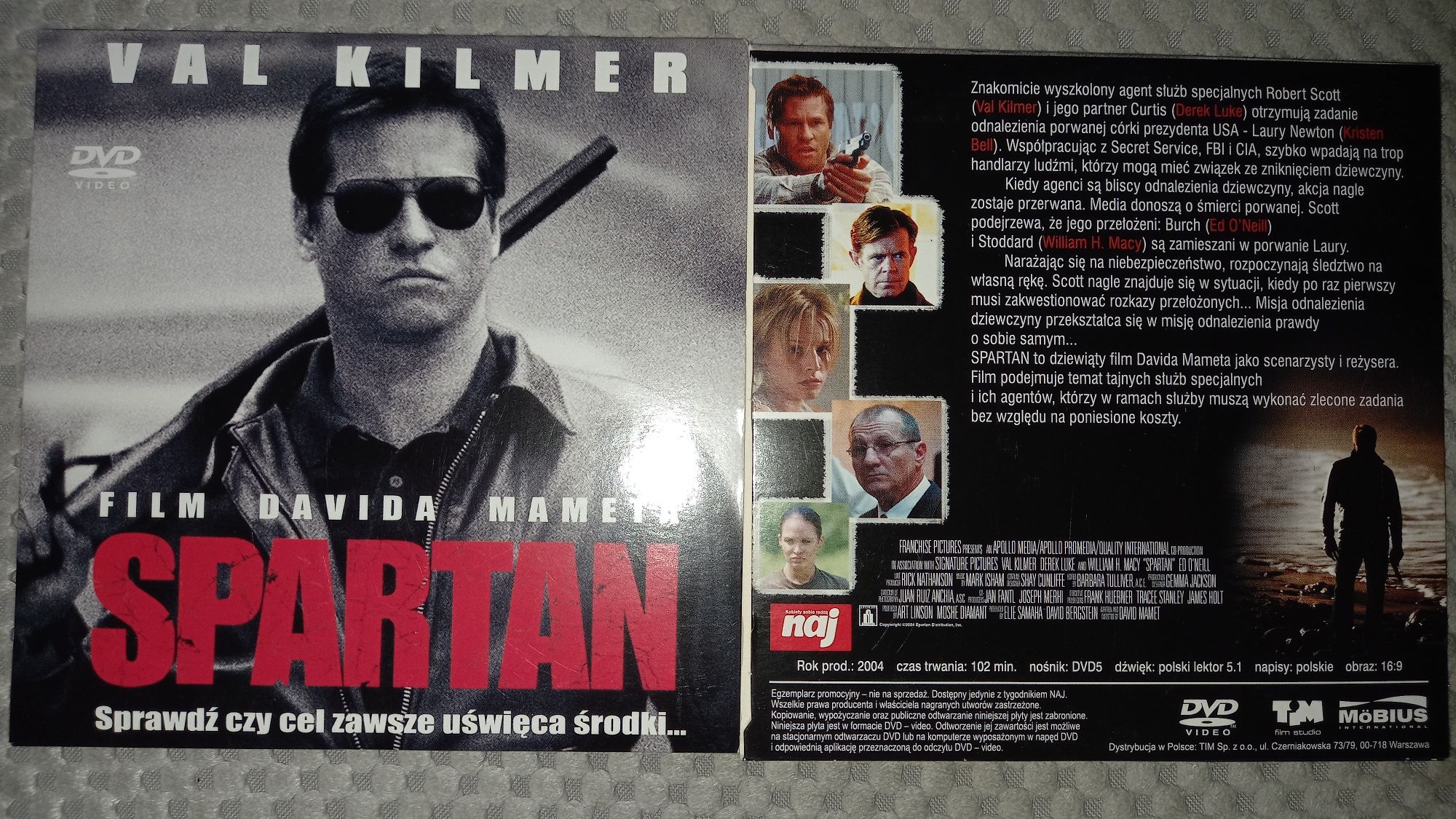 Spartan  -płyta nowa dvd.