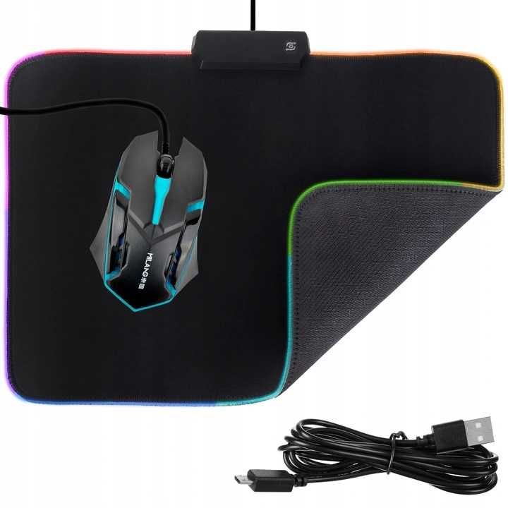 Podkładka pod mysz gamingowa podświetlenie LED RGB * Wejherowo
