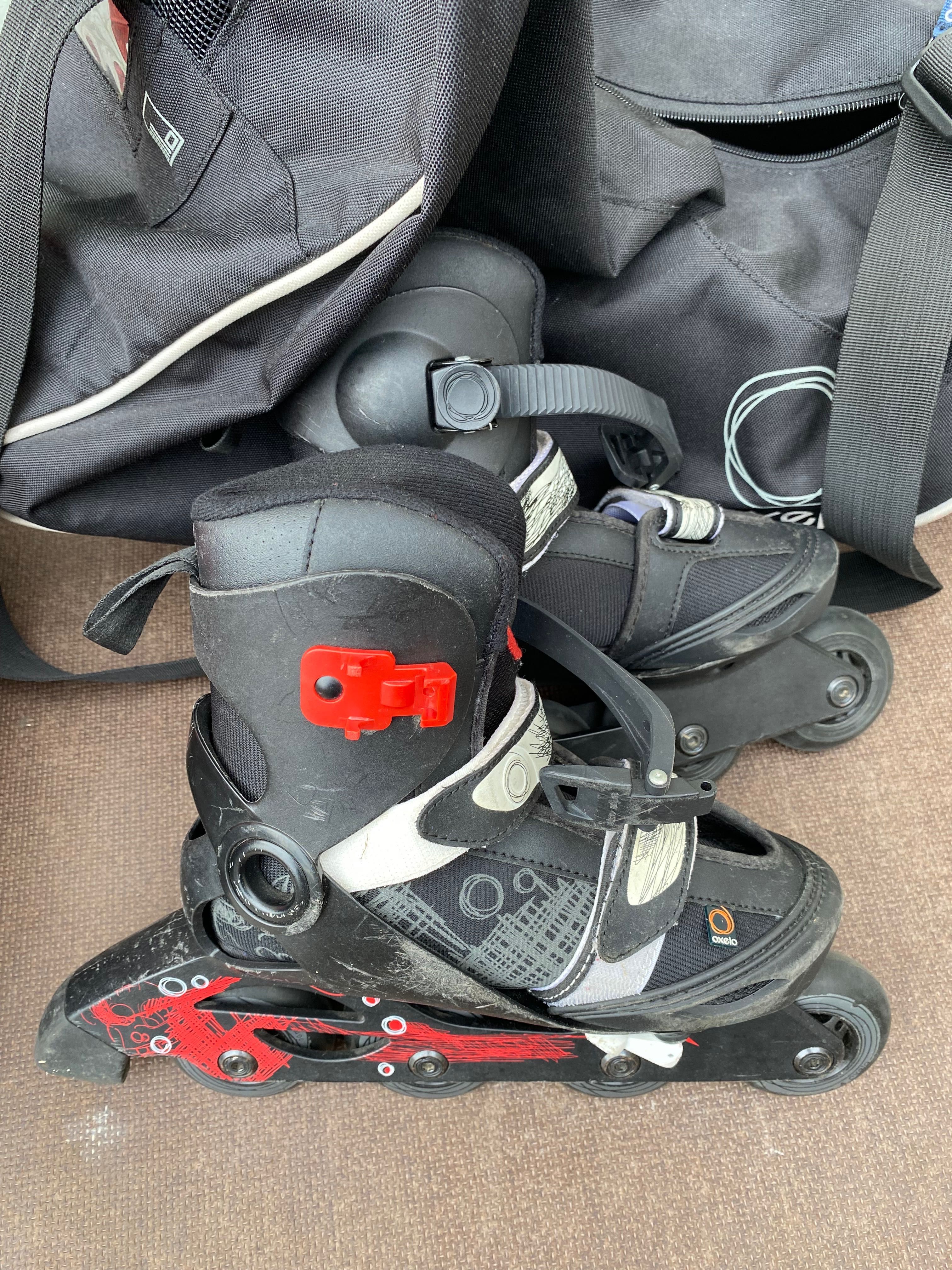 Patins em linha Oxelo 32-34 com saco de transporte