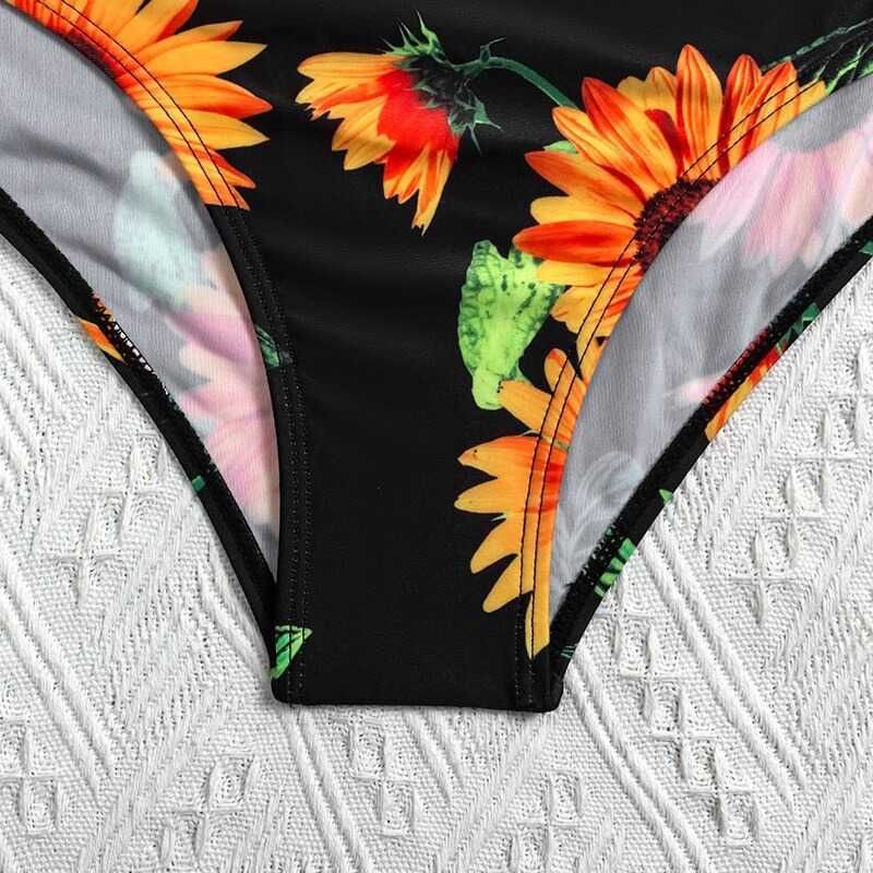 Strój Bikini Wysoki Stan Damski Kostium Kąpielowy Plażowy PUSH-UP 3XL