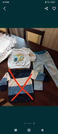 Zestaw dla 3latka. Jeansy i  bluza. 92/98