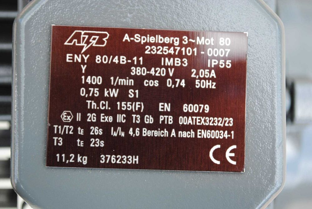 Silnik elektryczny 0.75kw. 1400obr./min.. Atb