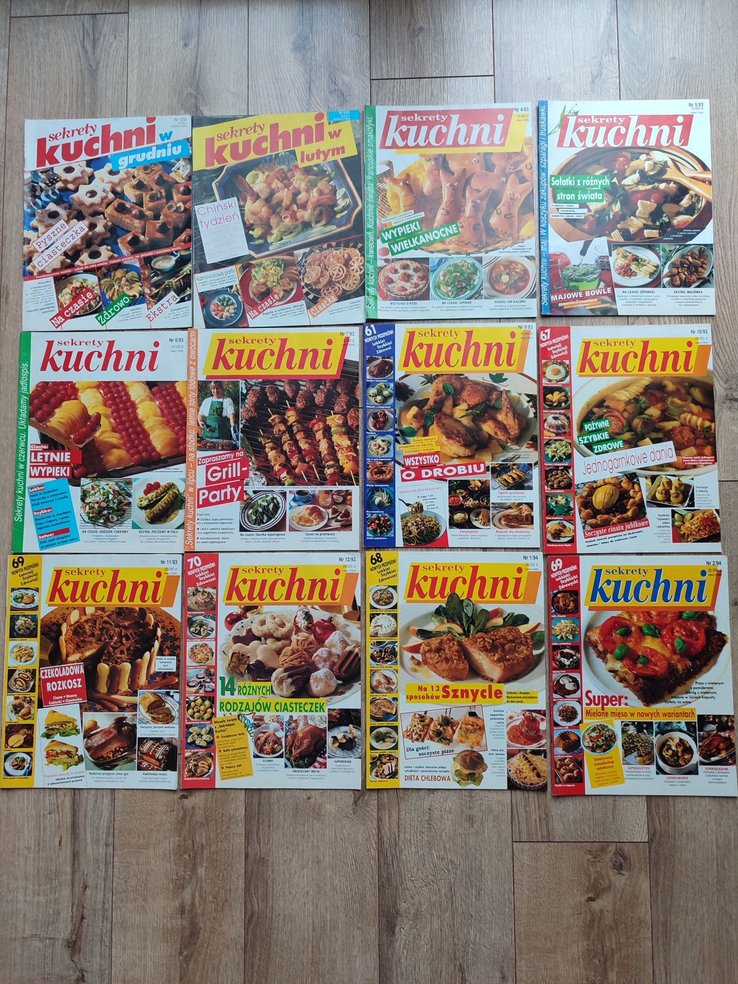 Sekrety kuchni 1992/1993/1994 12 szt. przepisy kulinarne