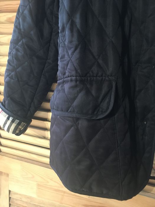 Kurtka burberry czarna m wiosenna jesienna pikowana kratka damska