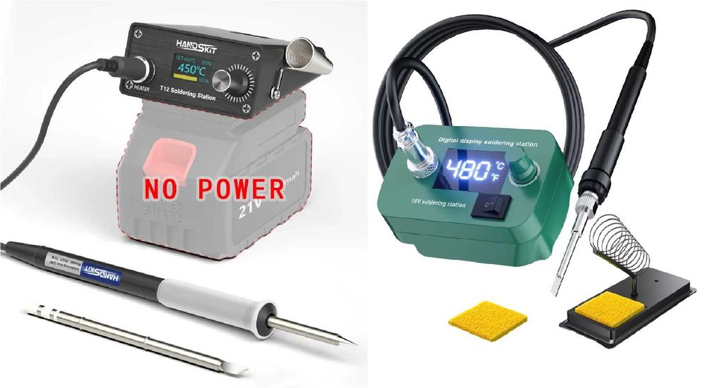 Паяльная станция аккумуляторная жало T12 под акб Makita Dewalt