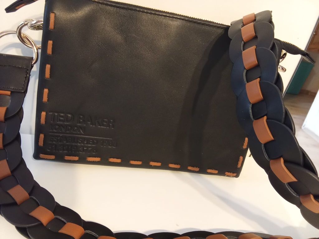 Oryginalne skórzane torebka damska Ted Baker leather bovine