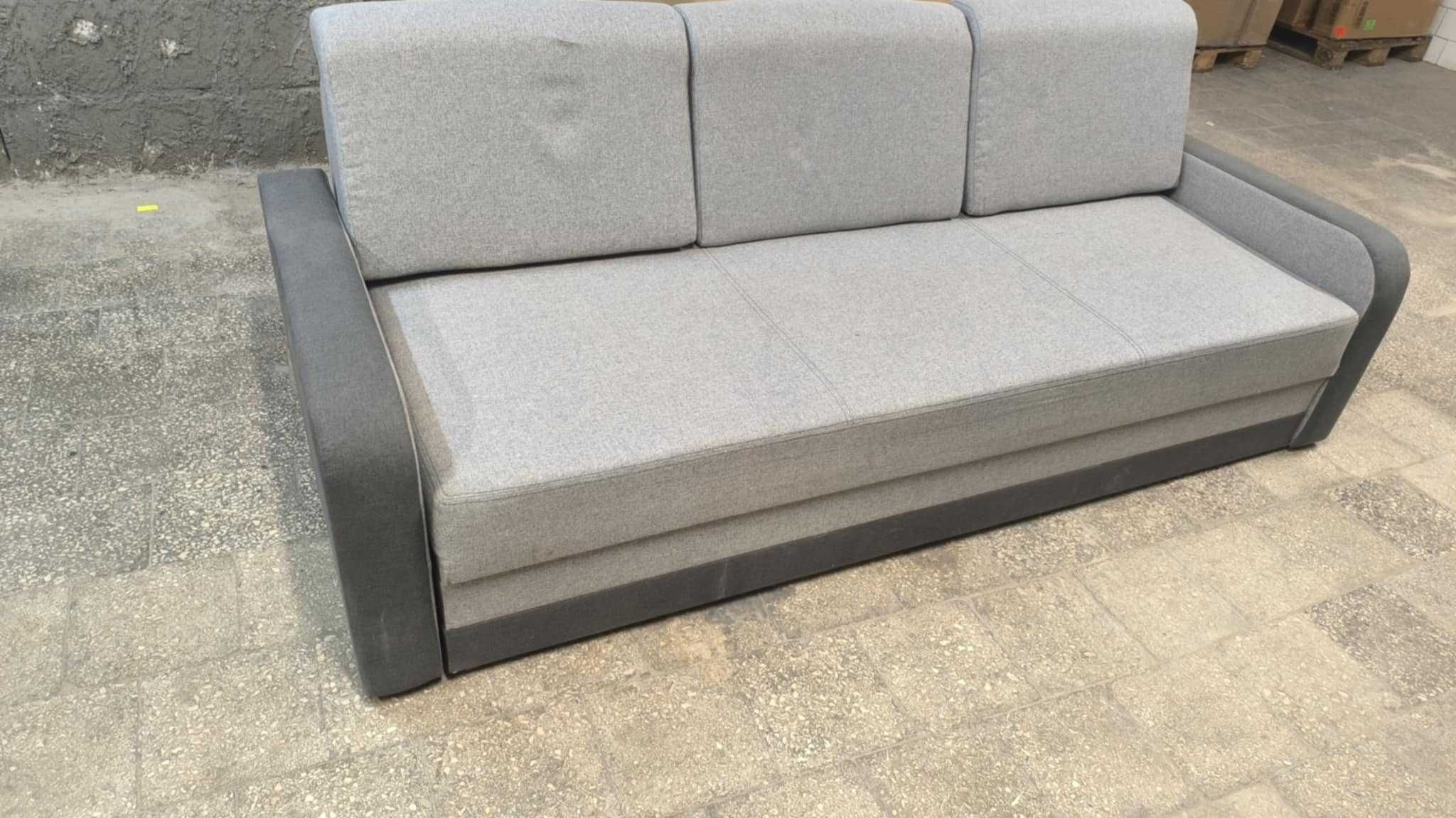 Sofa rozkładana szara VILA NEW