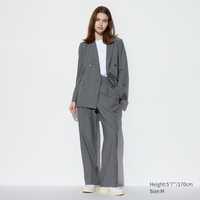 Штаны Uniqlo pleated wide fit Gray