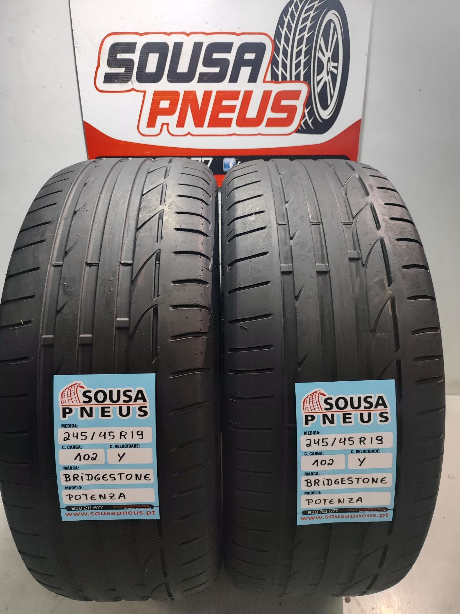 2 pneus semi novos 245/45R19 102Y Oferta da Entrega