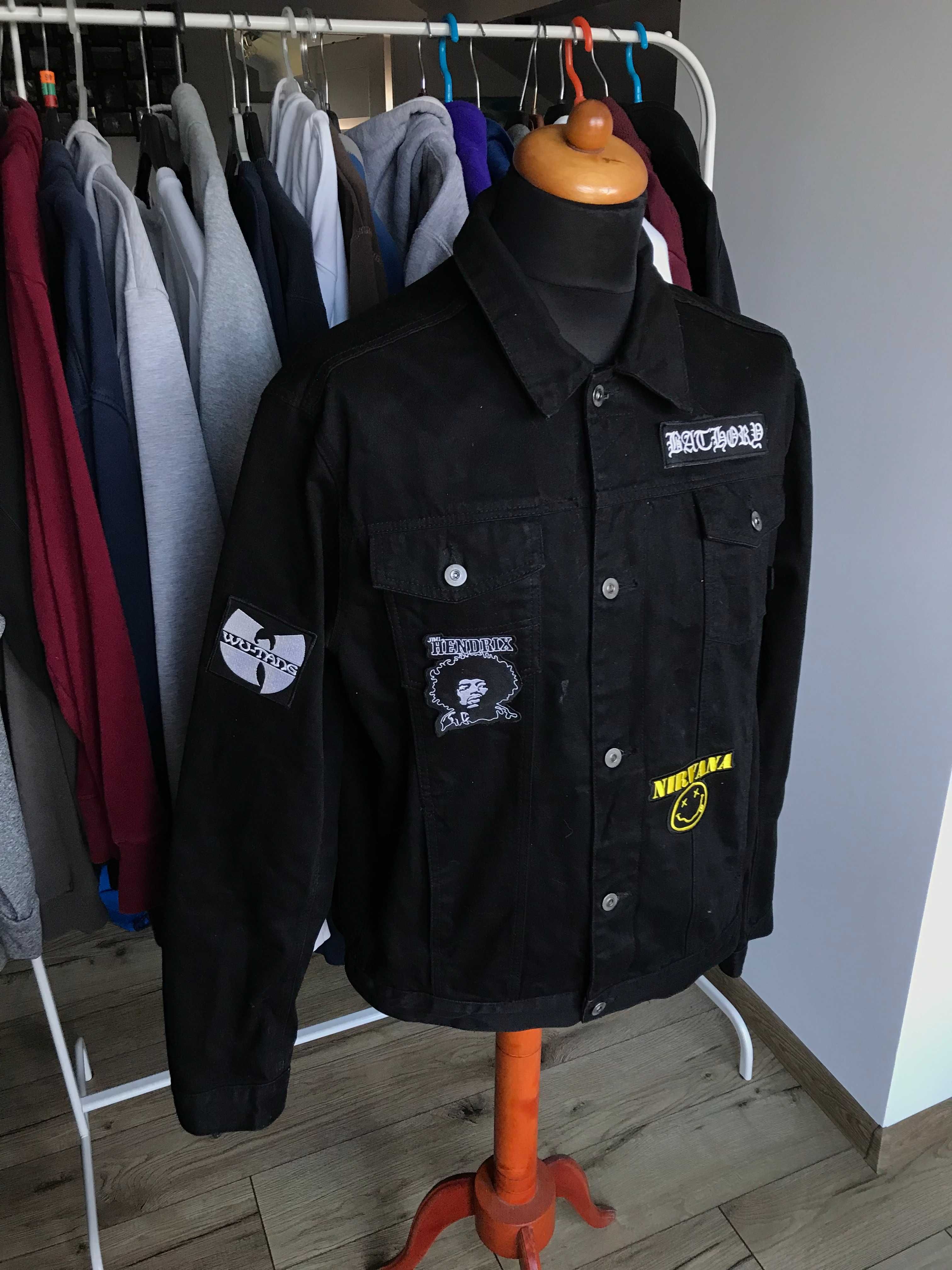 Kurtka jeansowa ASOS Nirvana/Jimi Hendrix/Wu-Tang rozm. XL