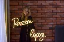 Napis neonowy, neon led, ledon, razem lepiej, slub, wesele