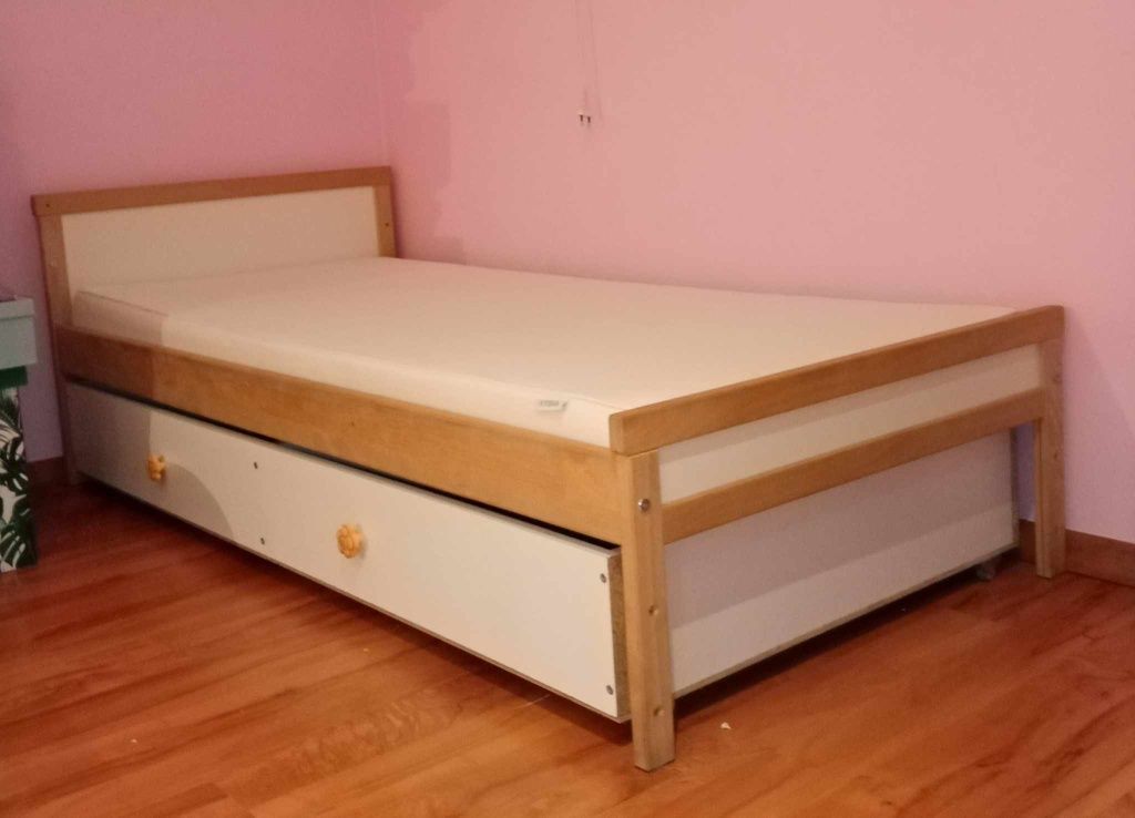 Łóżko z materacem ikea Sultan 160x70 z szufladą