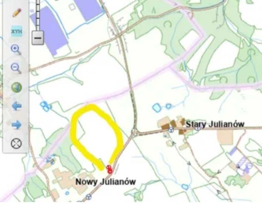 działka przemysłowo usługowa NOWY JULIANÓW mini strefa