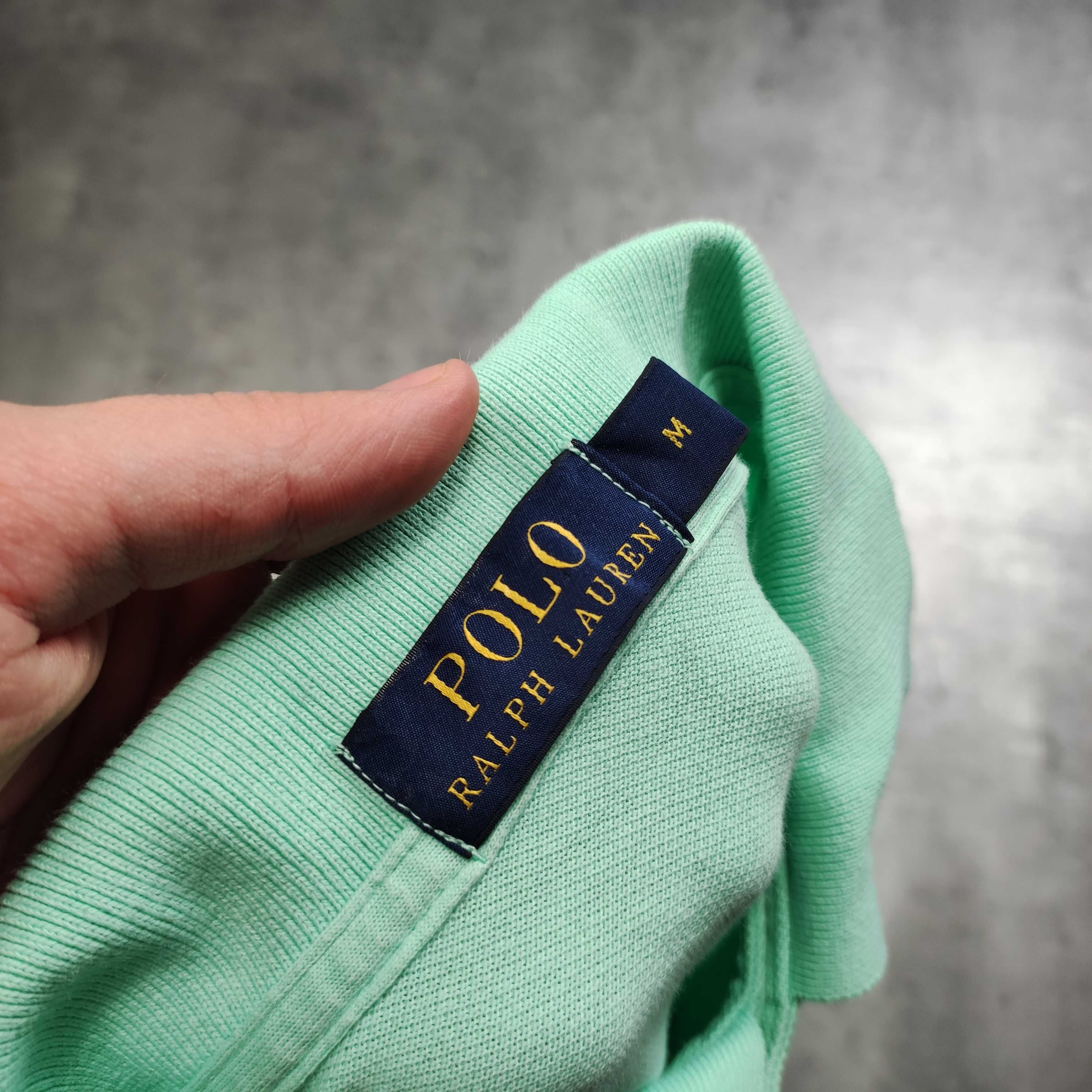 MĘSKA Koszulka Polo Elegancka PREMIUM Miętowa Polo Ralph Lauren Konik