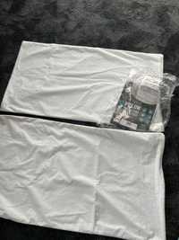 Nowe białe pokrowce ochronne na poduszkę 40x 70.5 cm