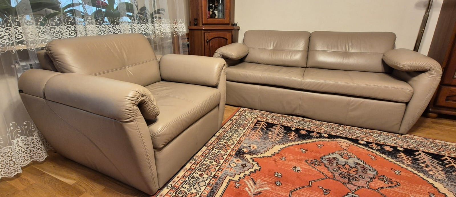 Zestaw mebli Sofa i fotel Etap Sofa Frizzante Skóra naturalna