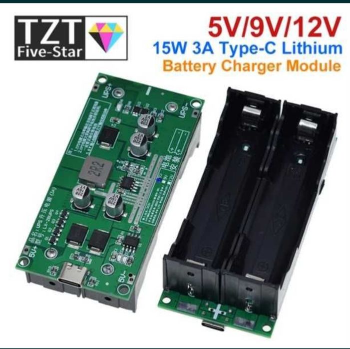 Плата безперебійник UPS для роутера на 18650 з Type-C Модуль ДБЖ 15w