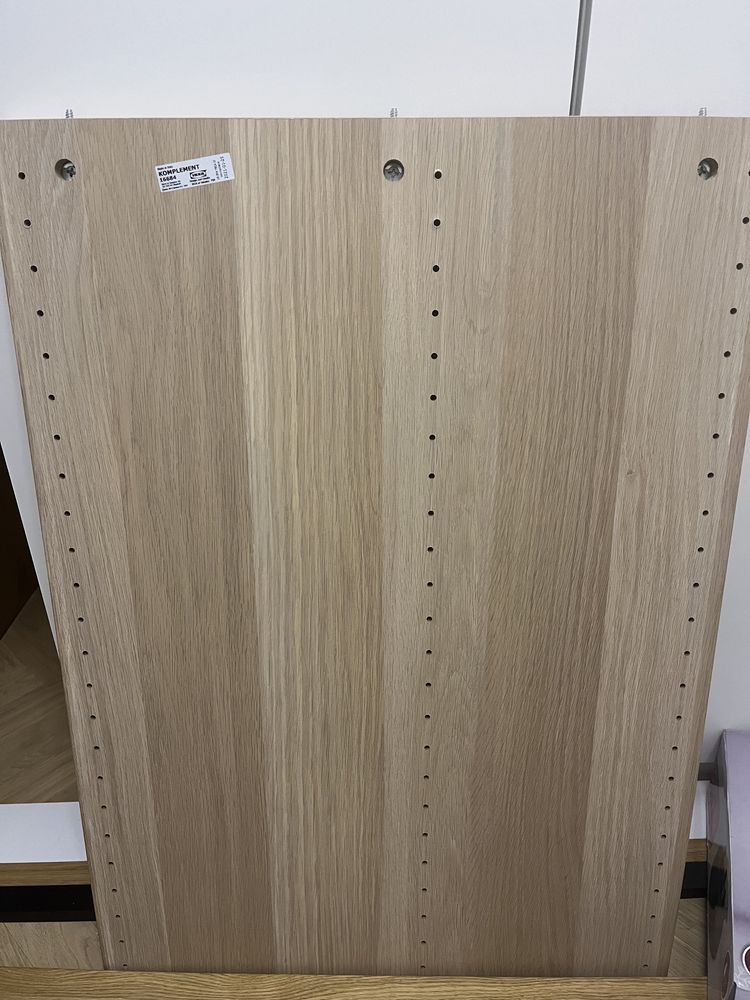 Ikea pax komplement przegroda, dąb bejcowany na biało 75-100x58 cm