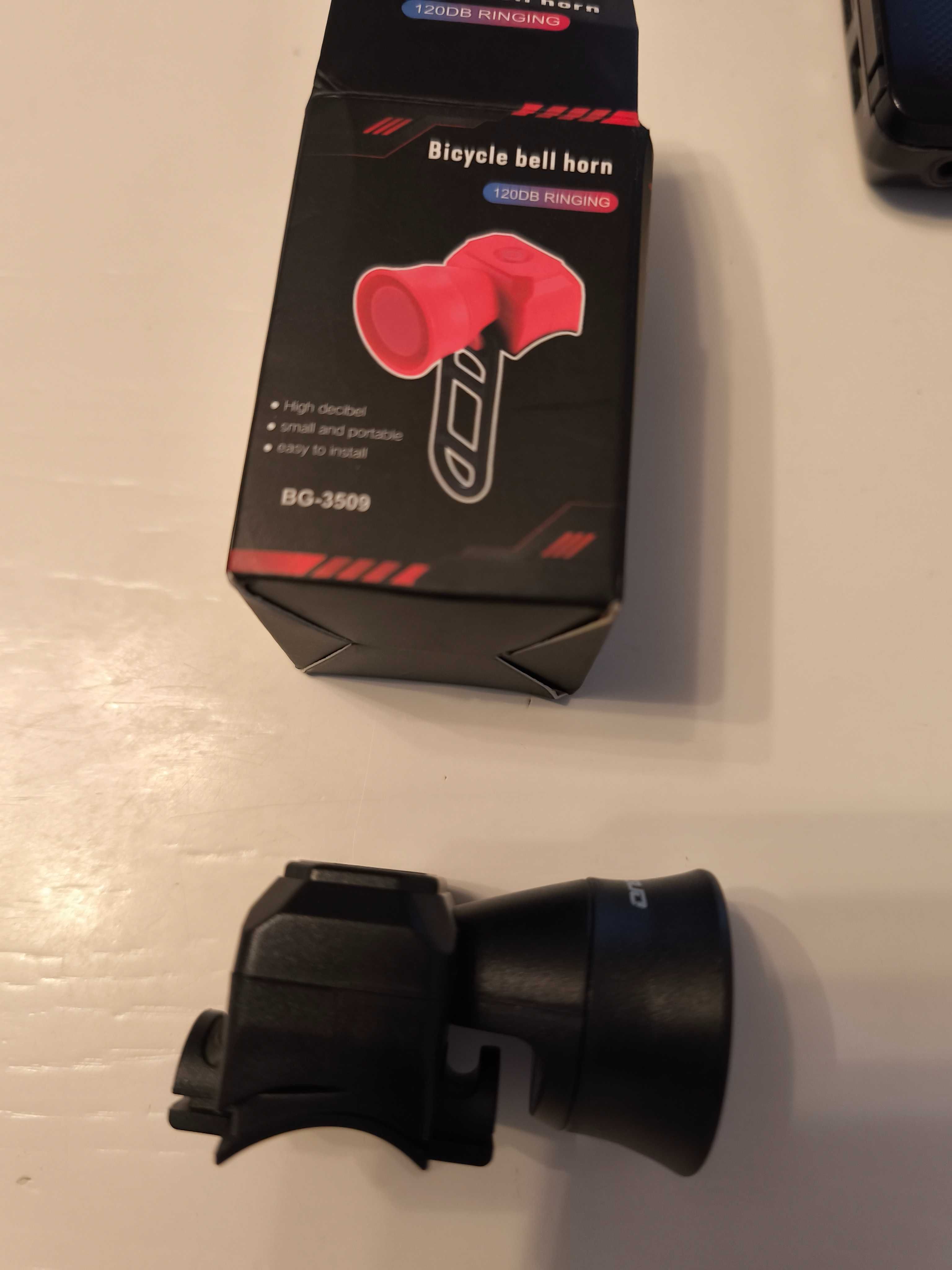 Klakson BG-3509BL,120dB,wbudowana bat.200mAh,ład.USB-C,rower,hulajnoga