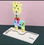Puzzle madeira girafa