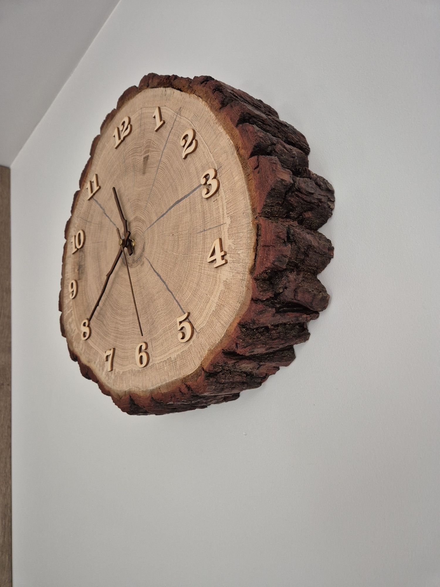 Zegar ścienny plaster dębowy