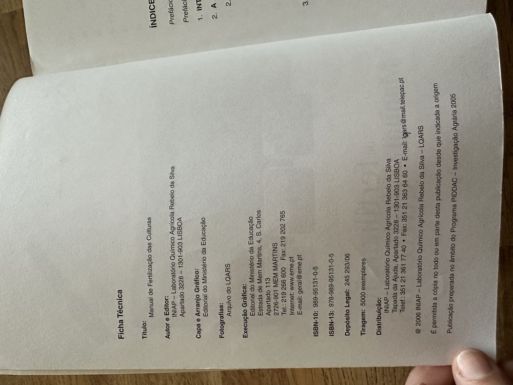 Manual de fertilização das culturas