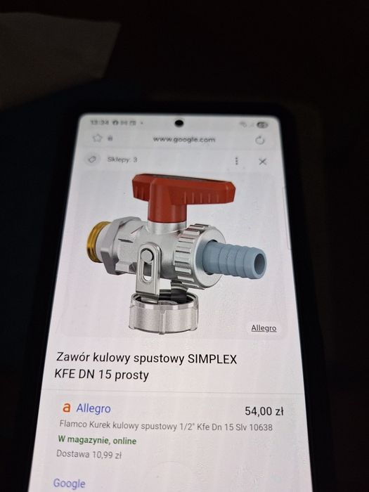 Zawór kulowy spustowy simplex KFE DN 15
