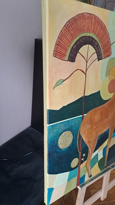 "W-naturzenie", obraz akrylowy na płótnie, surrealizm